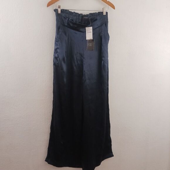 Code X Mode navy blue wide leg elastic waist pants size L - Picture 1 of 10